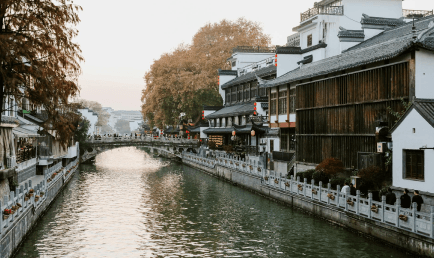 Traditional Chinese architecture in autumn