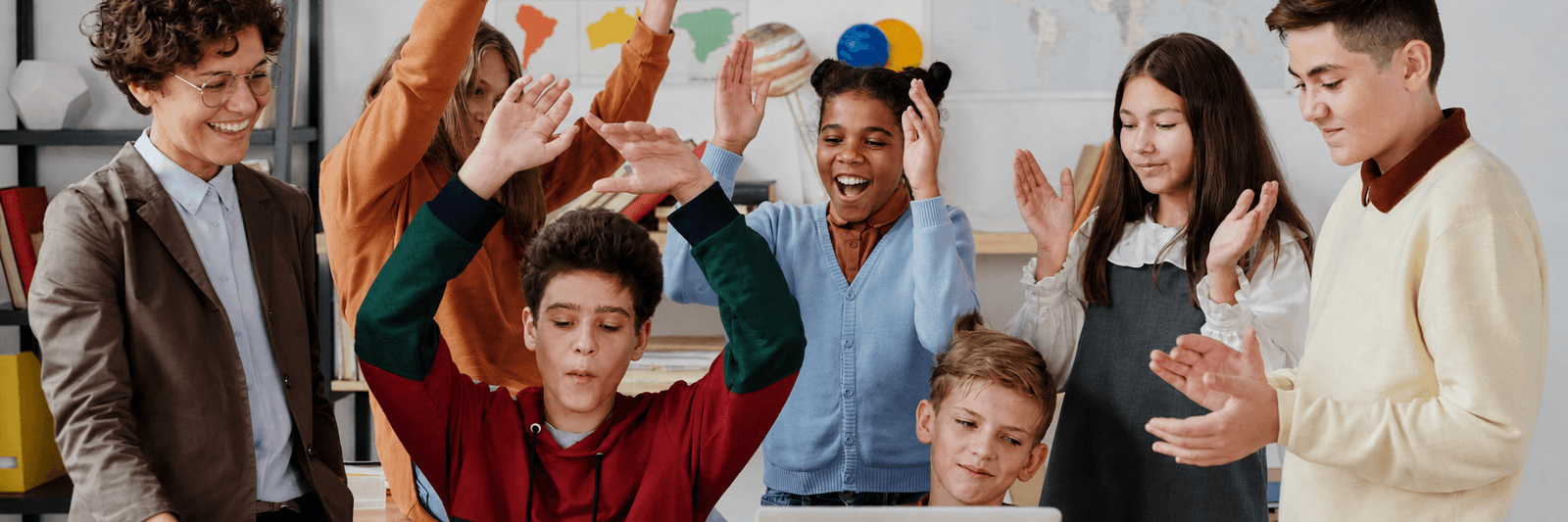 Students learning Mandarin in a classroom