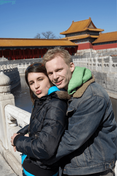Campers at the Great Wall