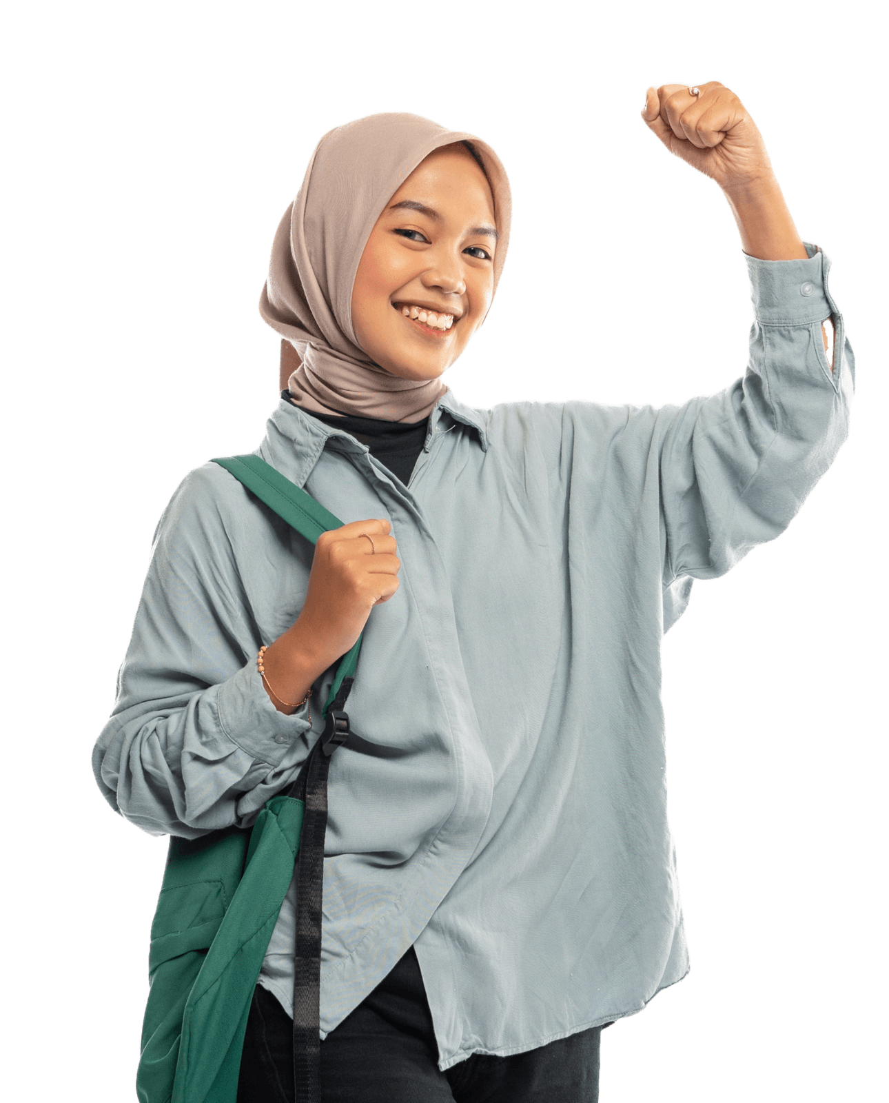 Student celebrating during a Mandarin school program